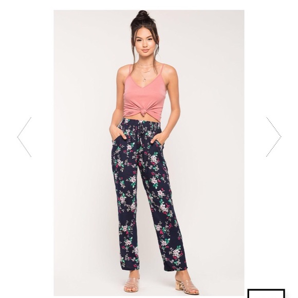 a'gaci Pants - ❌❌❌SOLD❌❌❌Navy Floral pants